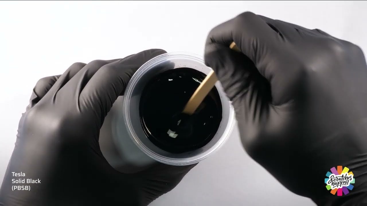 Tesla Solid Black (PBSB) Touch Up Paint — OEM Formula Color Mixing