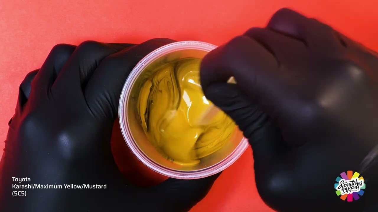 Toyota Karashi/Maximum Yellow/Mustard (5C5) Touch Up Paint — OEM Formula Color Mixing