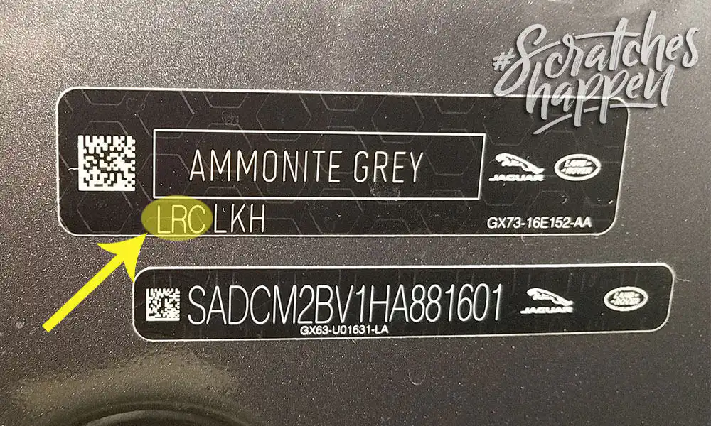 Jaguar Paint Code Location (Sticker) Jaguar Paint Code Location (Sticker)