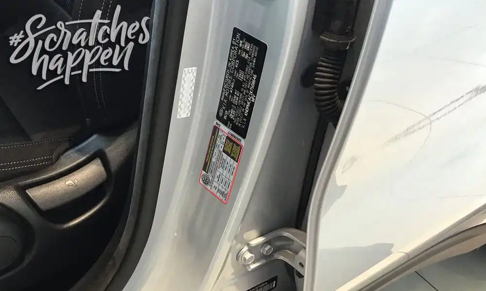 Kia Paint Code Location (Wide) Kia Paint Code Location (Wide)