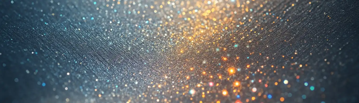 nanopigments-metallic-paint-macro-hero Extreme close-up of shimmering automotive paint surface showing fine metallic and pearlescent particles that shift color under light, illustrating the nano-scale science behind premium finishes.